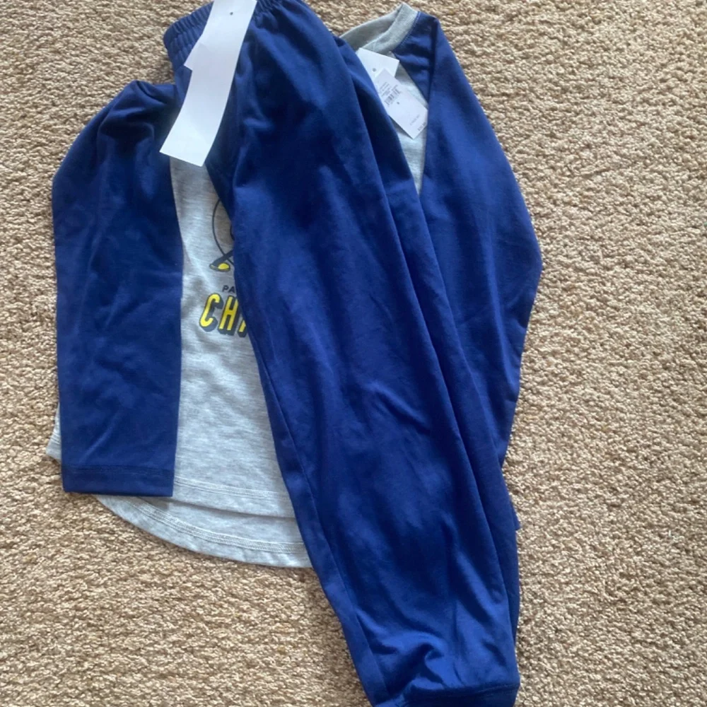 NWT  Kids 100% Recycled Graphic Raglan PJ Set, sz 6